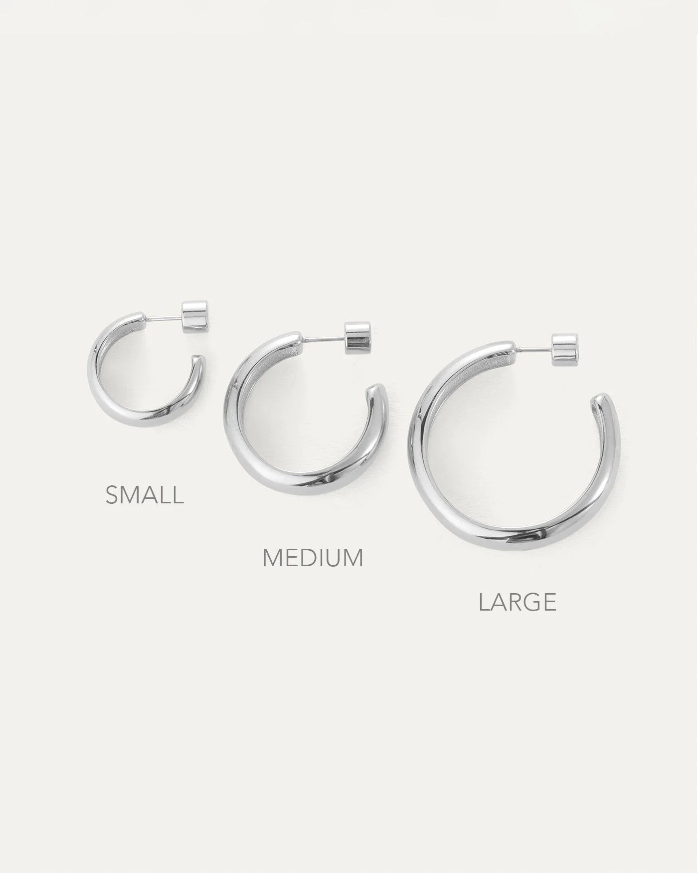Staple Hoops Small in Silver