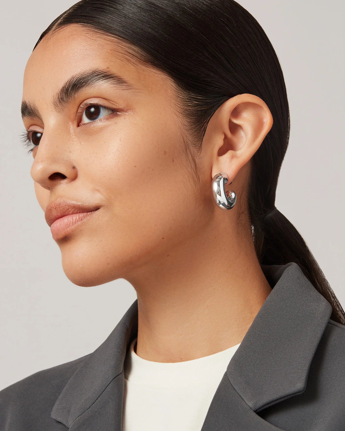 Tome Hoops Large in Silver