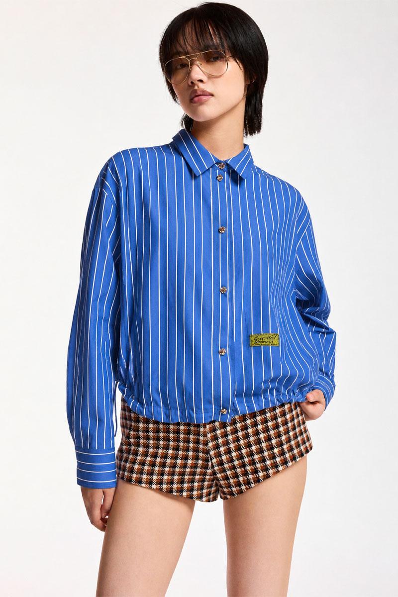 Kabu Cropped Shirt in Sky