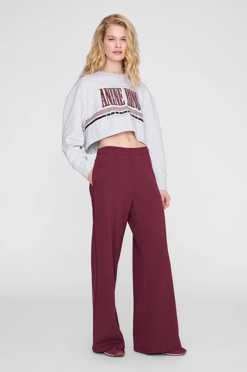 Kacey Sweatpant in Burgundy