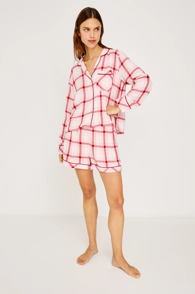 Kellen Pajama Set in Pink Cherry