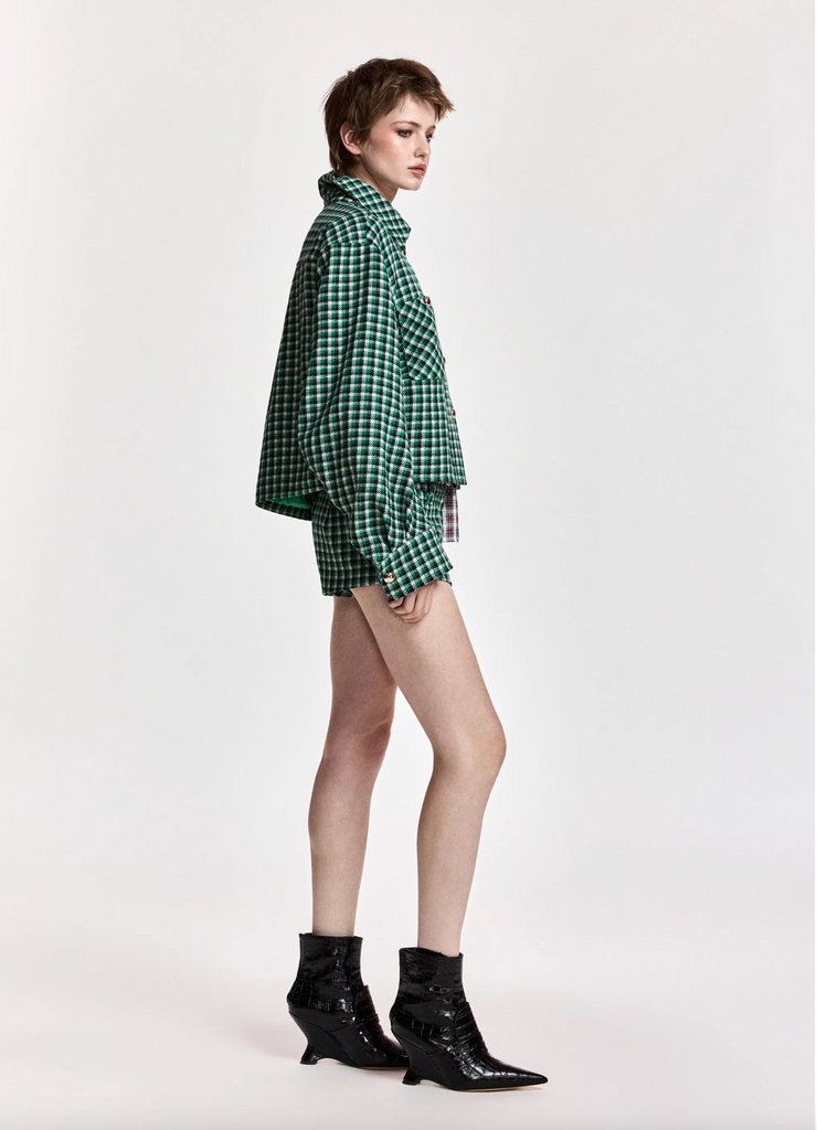 Kitten Rounded Sleeve Jacket in Kiwi Queen