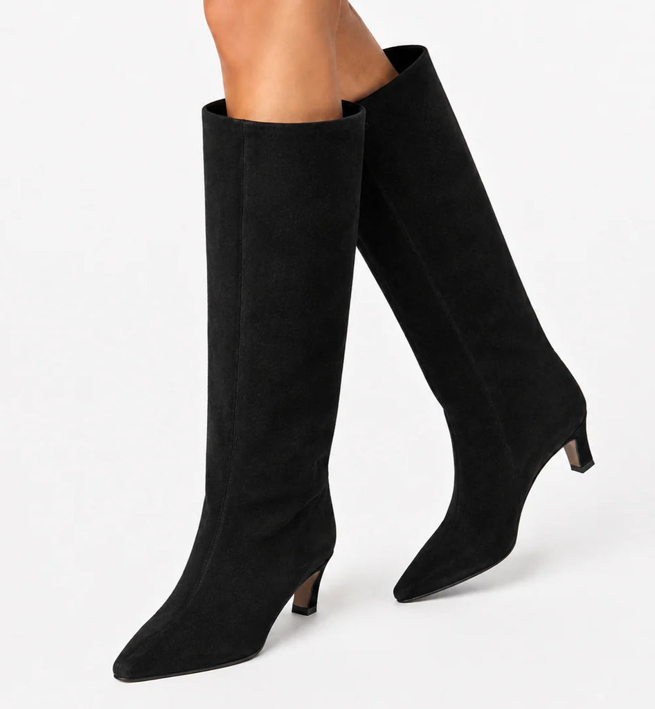 Basel Suede Pull On Boot in Black