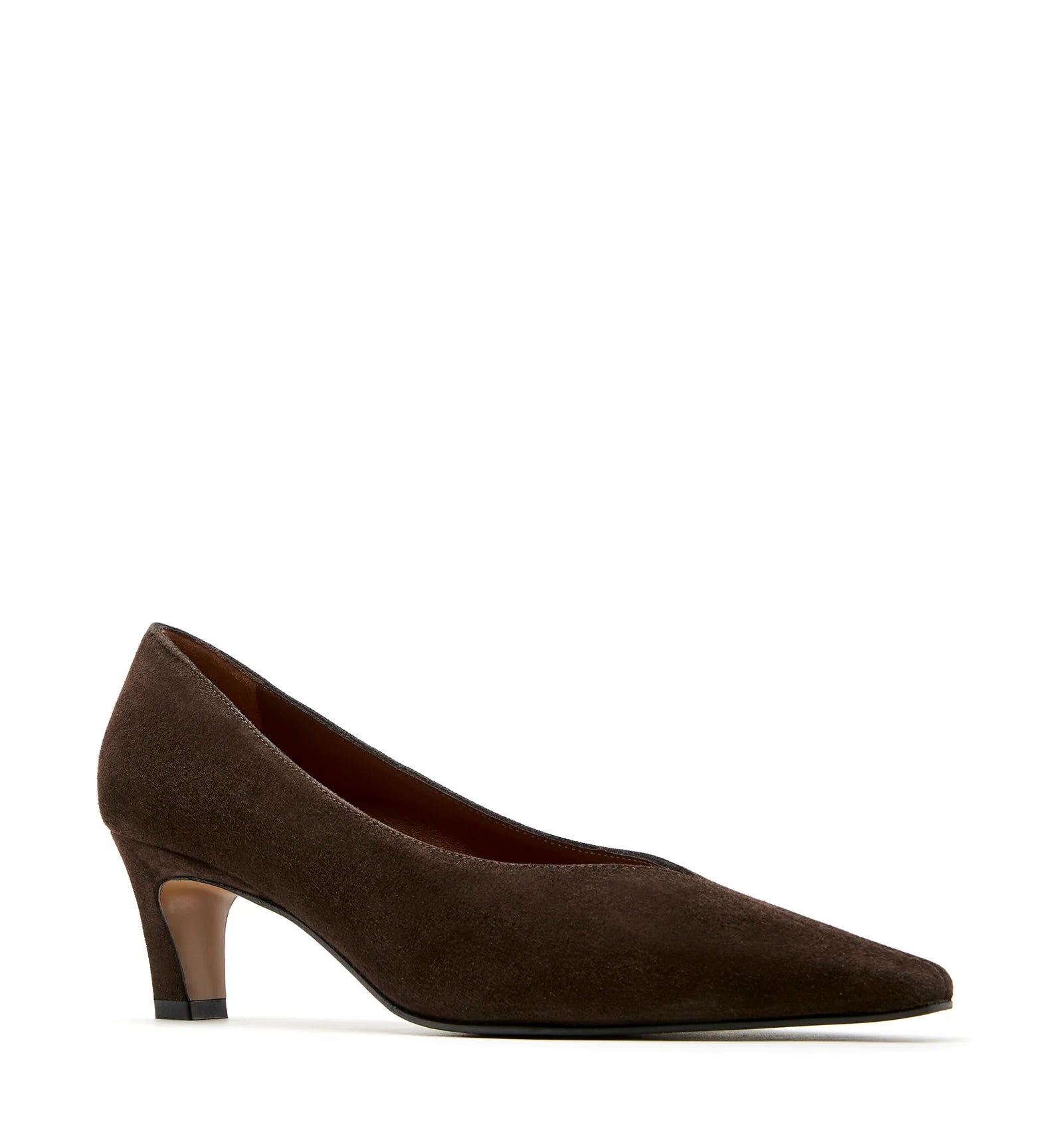 Beckham Suede Pump in Brunette