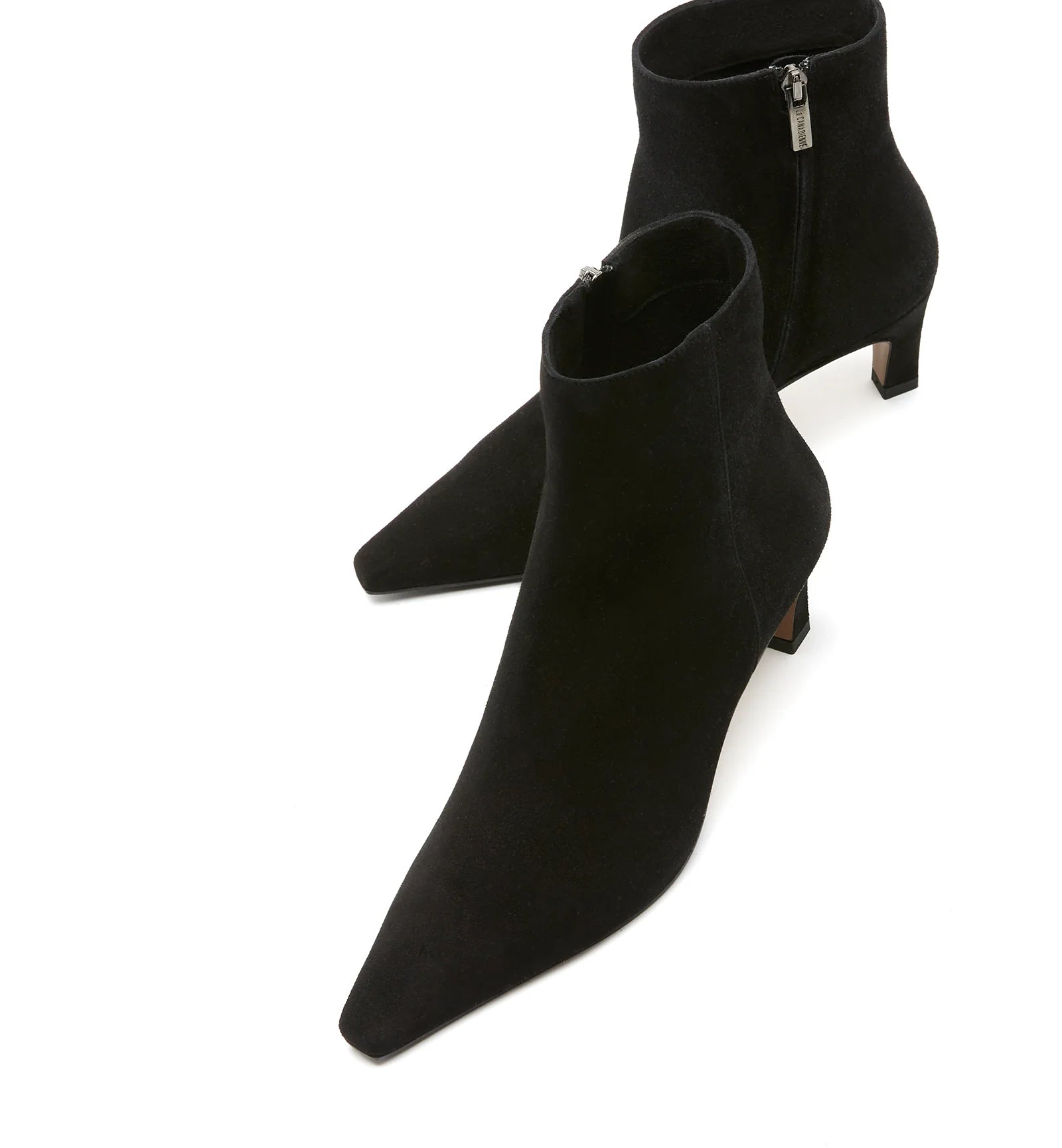 Bev Suede Heeled Bootie in Black