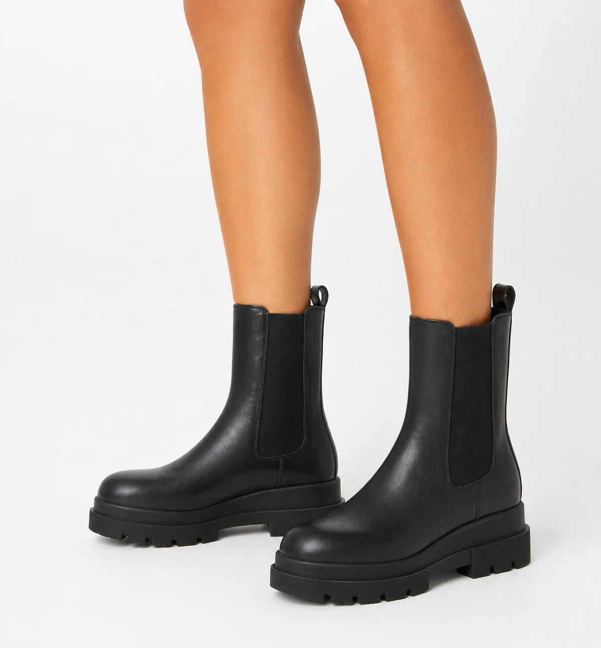 Blaise Leather Boot in Black