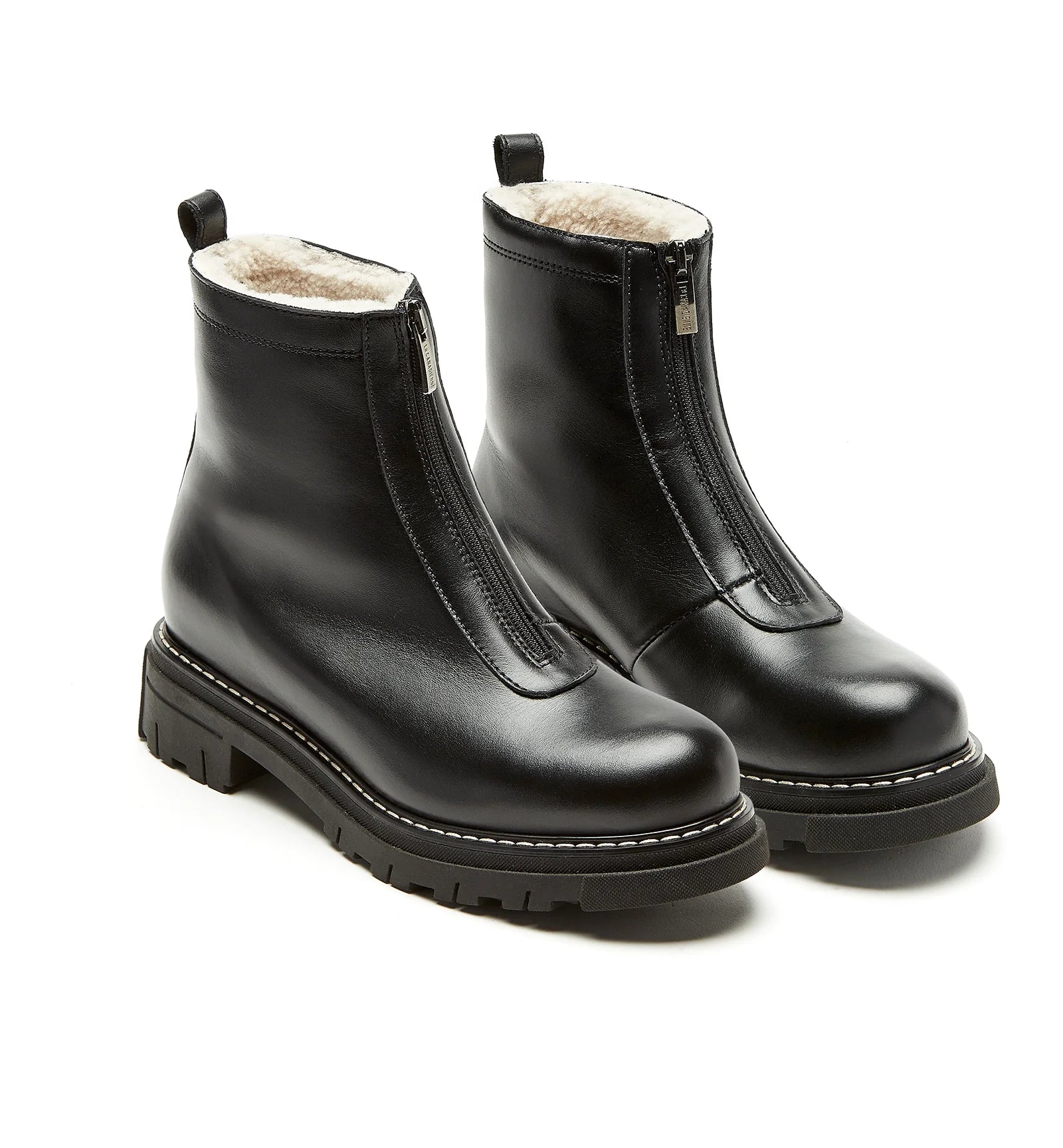 Delta Shearling-Lined Leather Bootie