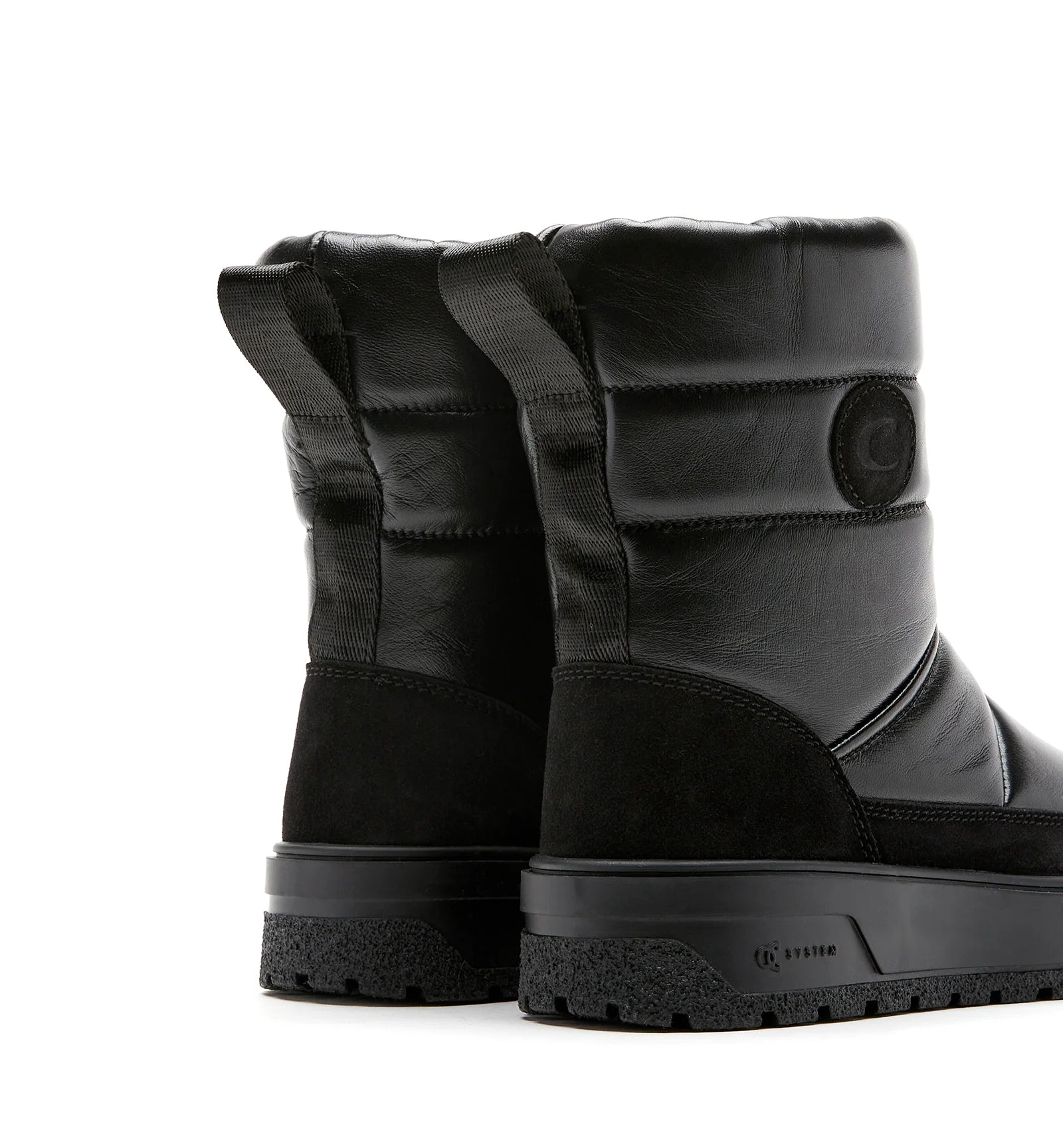 Eric Shearling-Lined Leather Bootie in Black