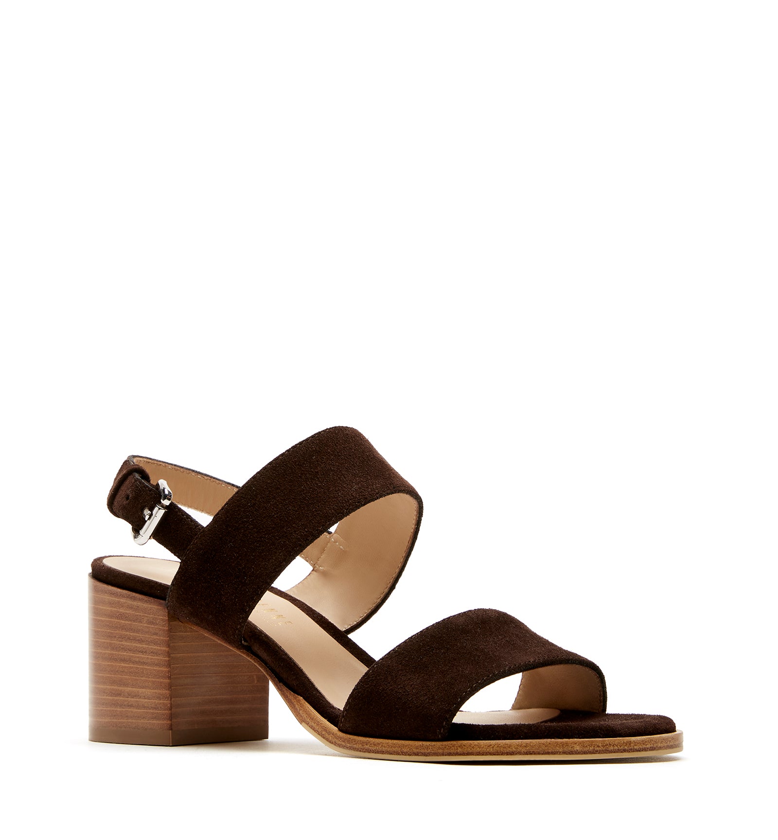 Jaylen Suede Sandal in Brunette