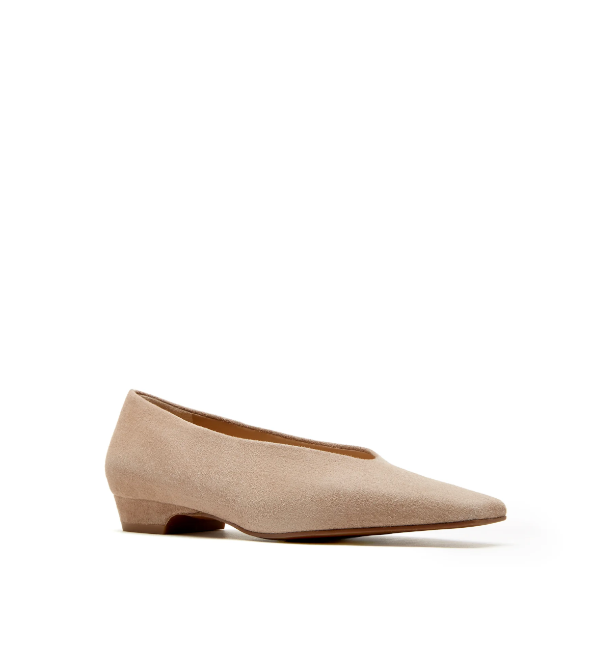 Jonas Suede Flat in Stone