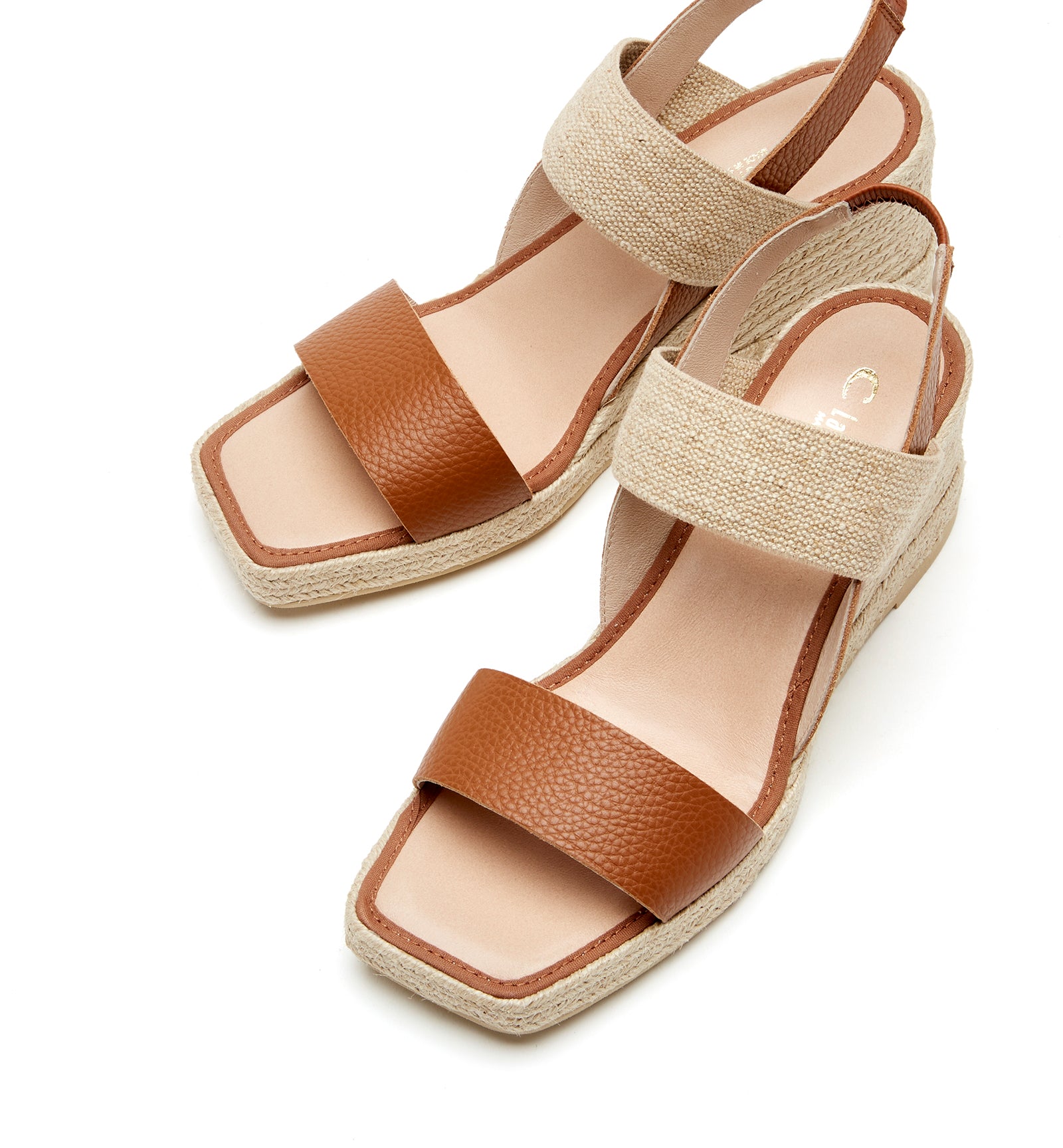 Rosemary Sandal in Cognac Pebble
