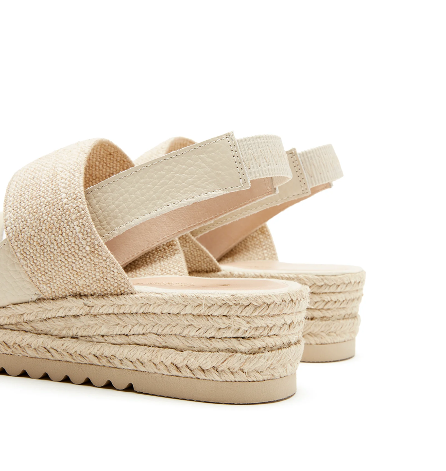 Rowena Sandal in Milk Pebble