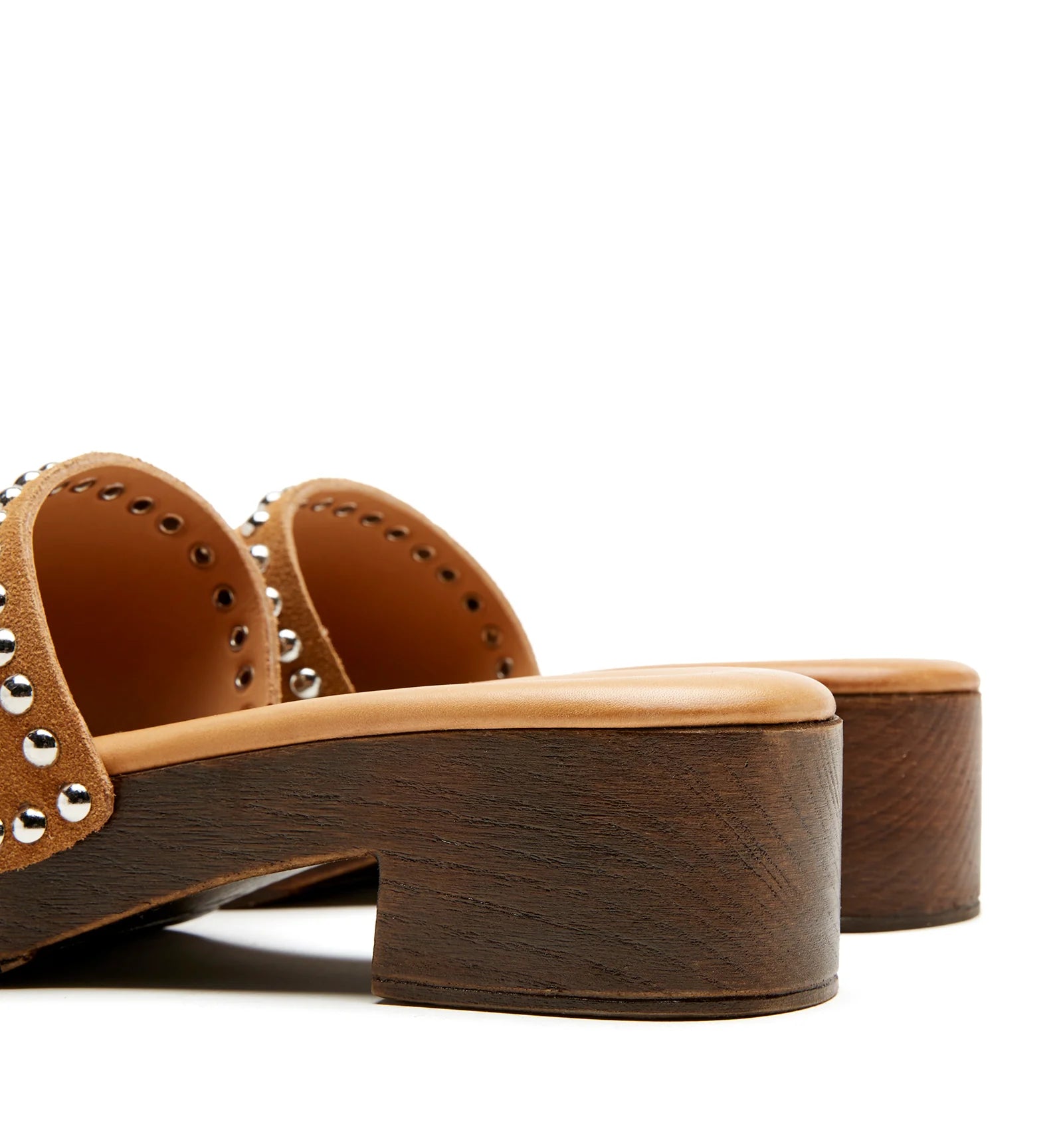 Santi Suede Clog Sandal in Tobacco