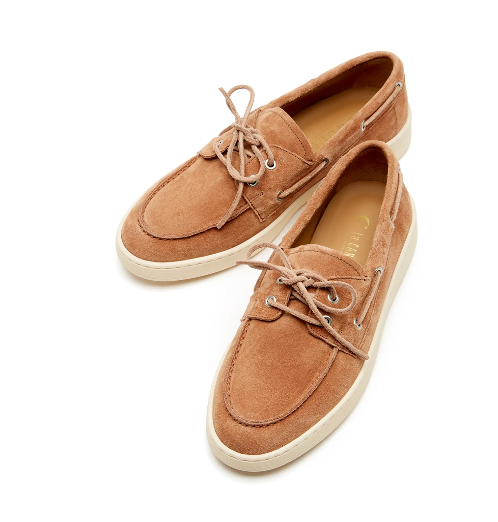 Thatcher Suede Boat Shoe in Brick