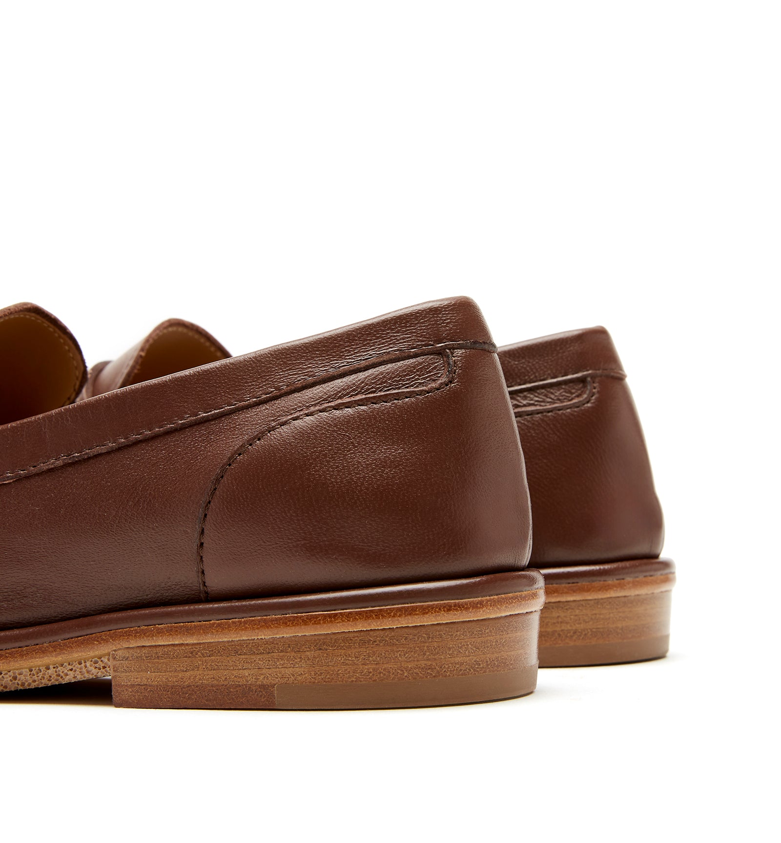Trinity Crushed Leather Loafer in Brown