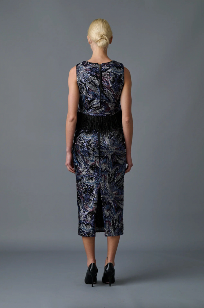 Murakami Top in Midnight Abstract Floral