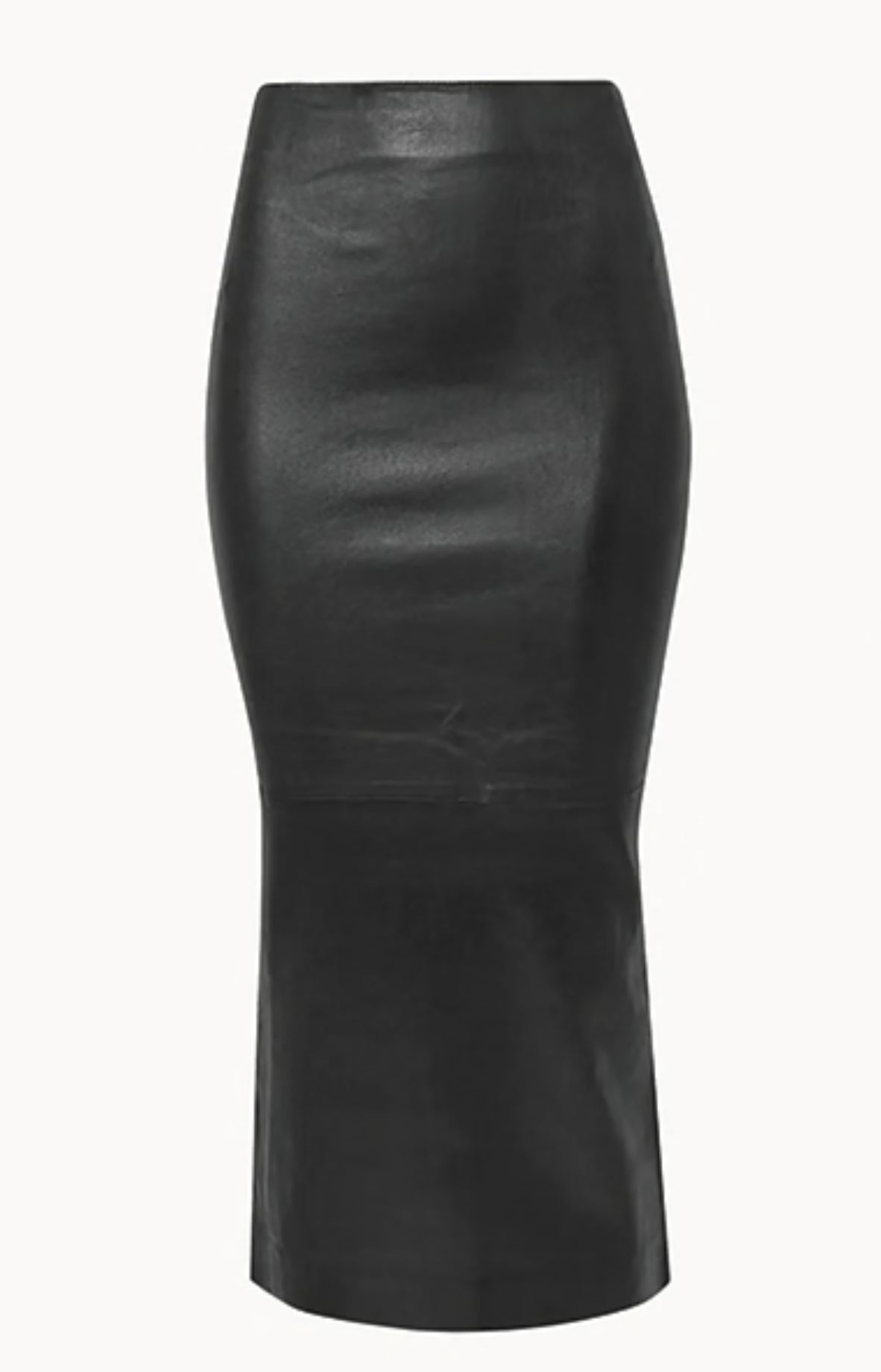 Leather Tube Skirt in Black