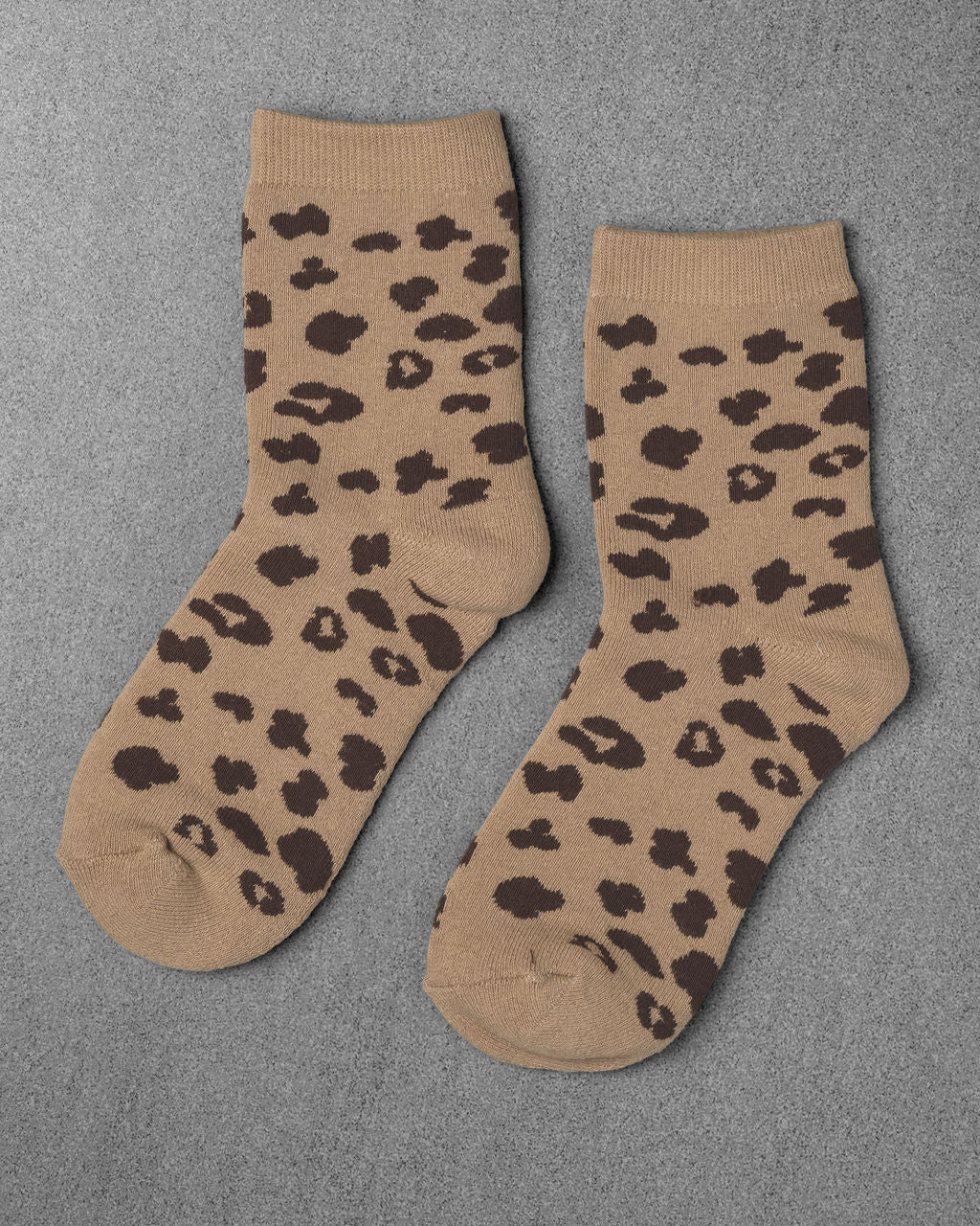Leopard Socks in Tan