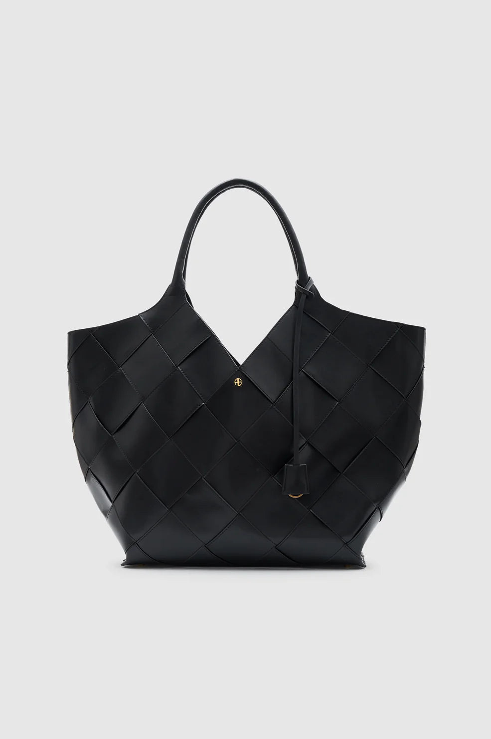 Lili Tote Braided Leather in Black