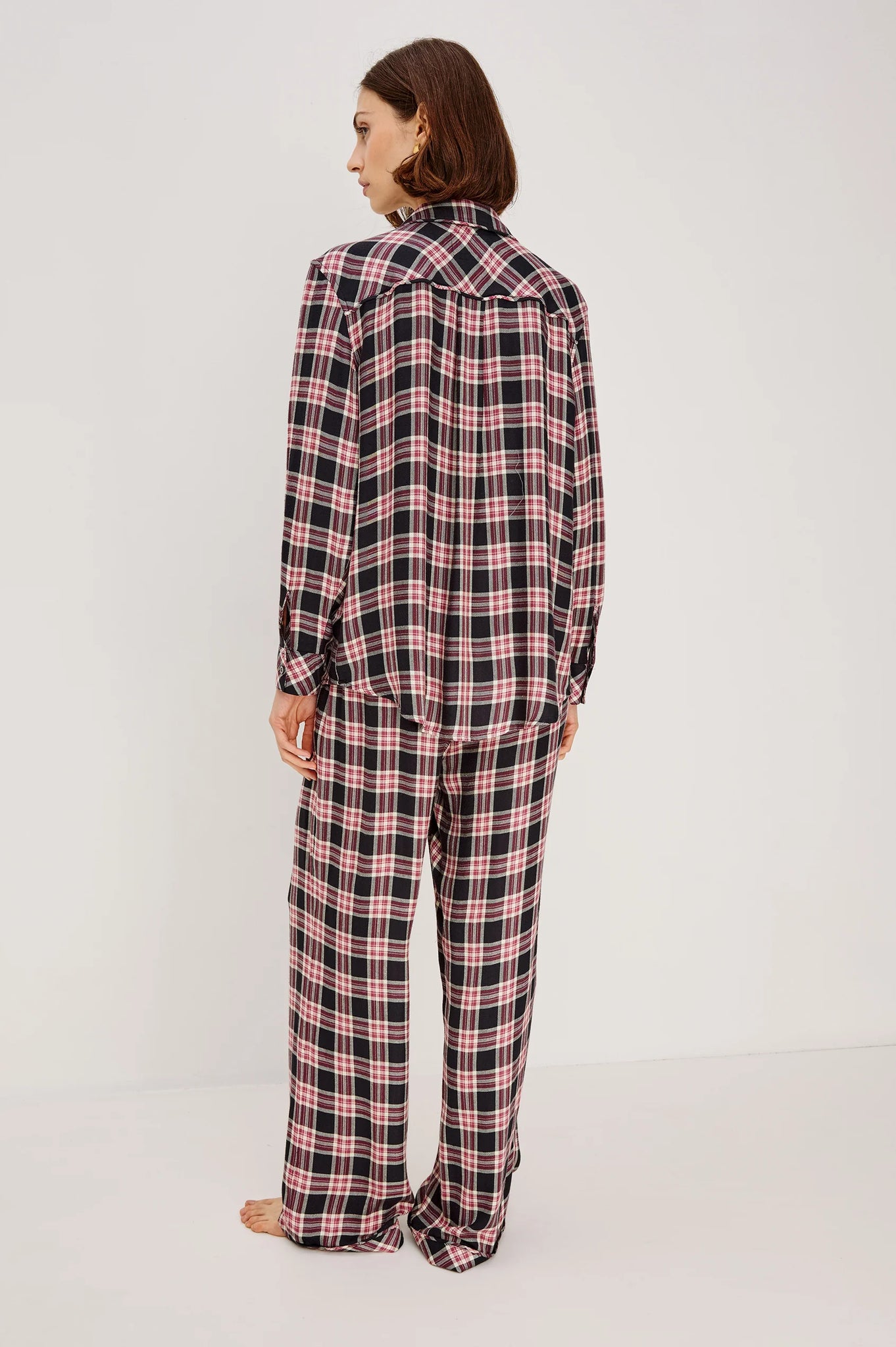 Luna Pajama Set in Onyx Plum