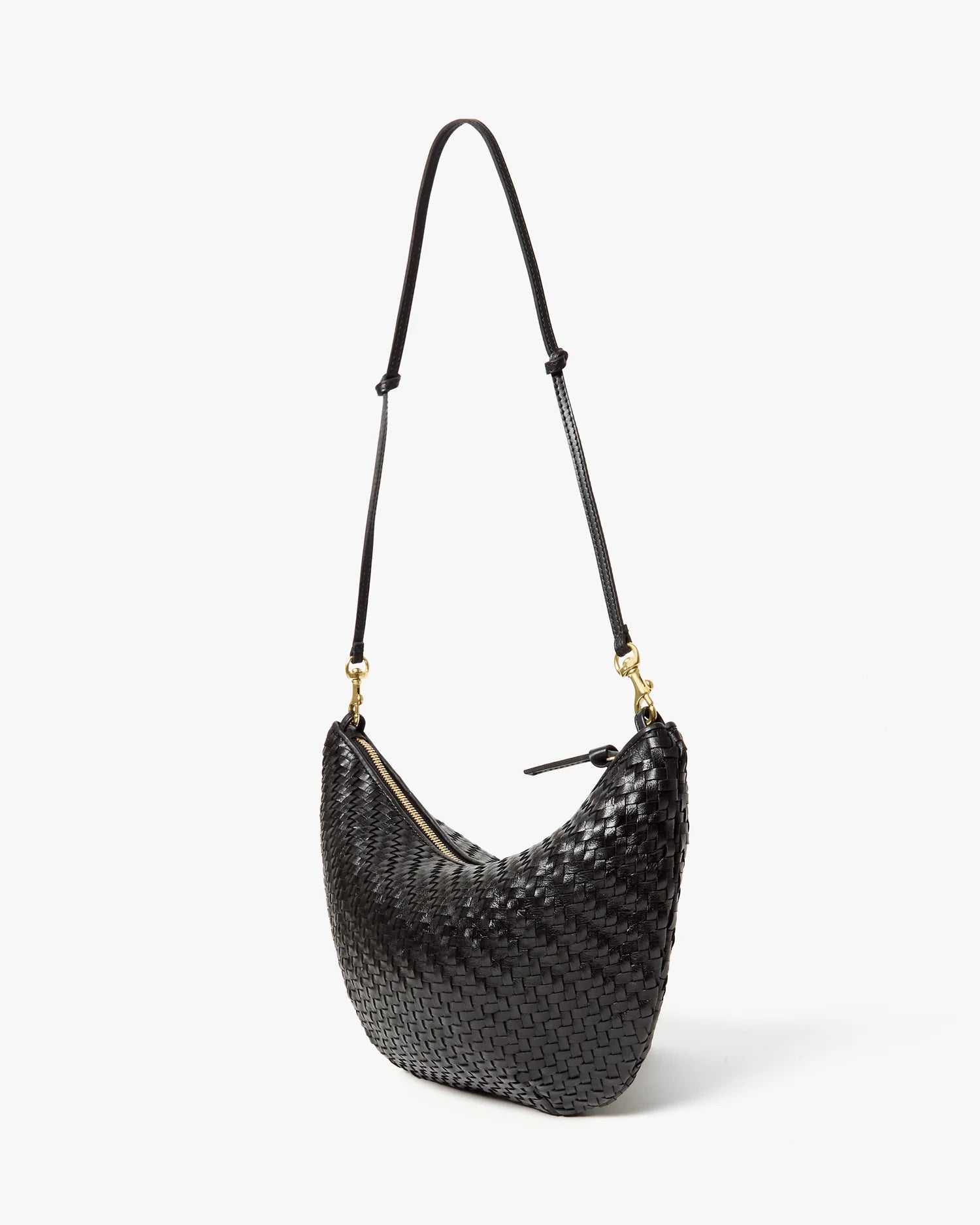 Lune in Black Woven Zig-Zag