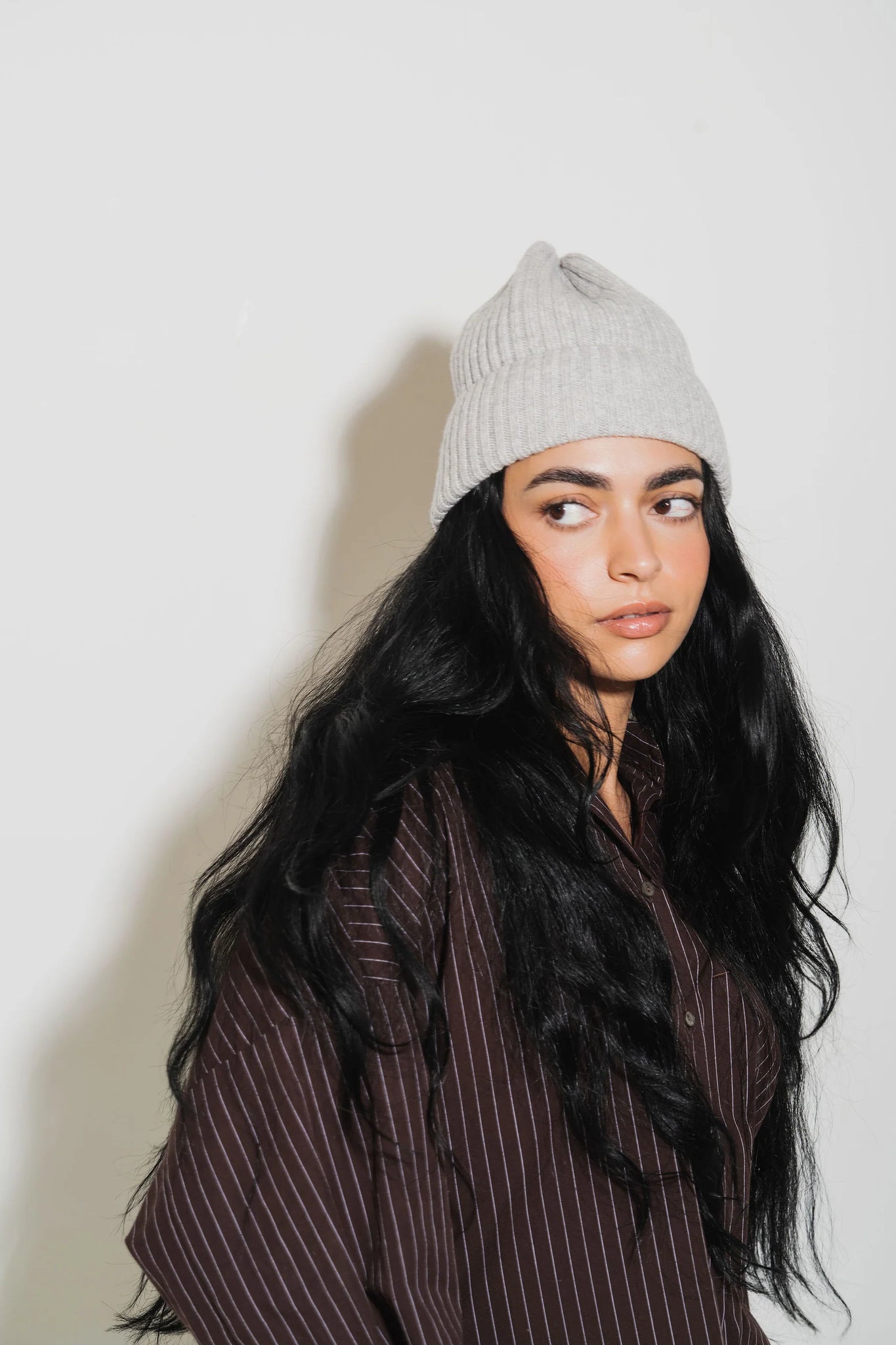 Luxe Beanie in Pebble Grey