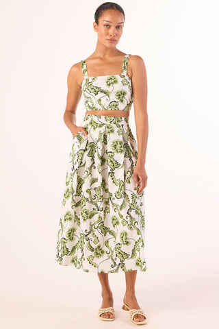 Aggie Skirt in Garden Paisley