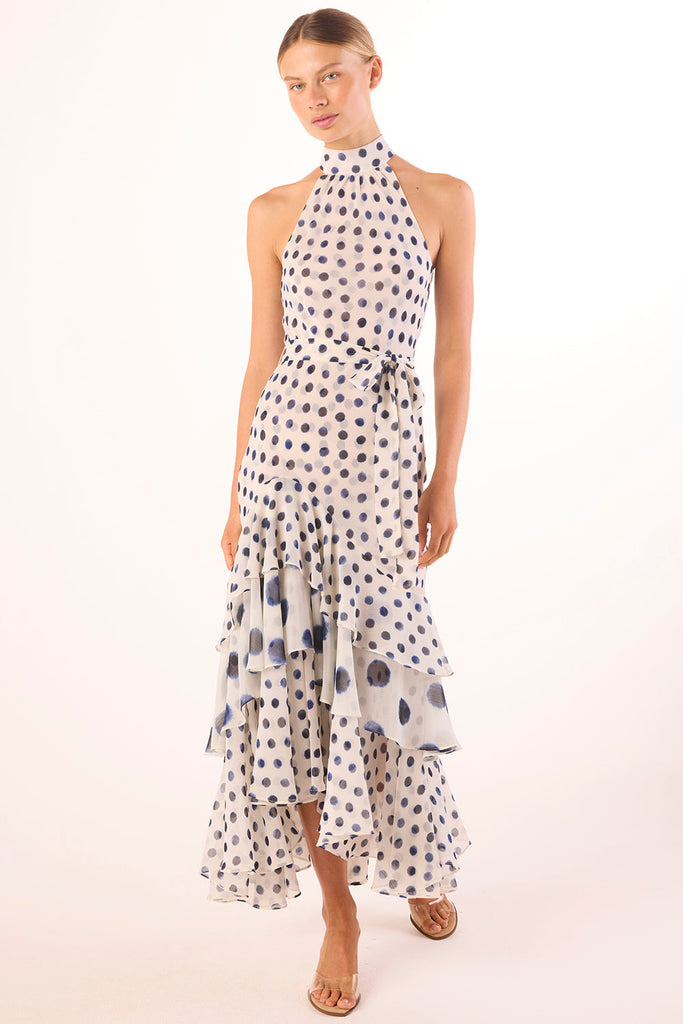 Eliana Dress in Polka Dot Mix Chiffon