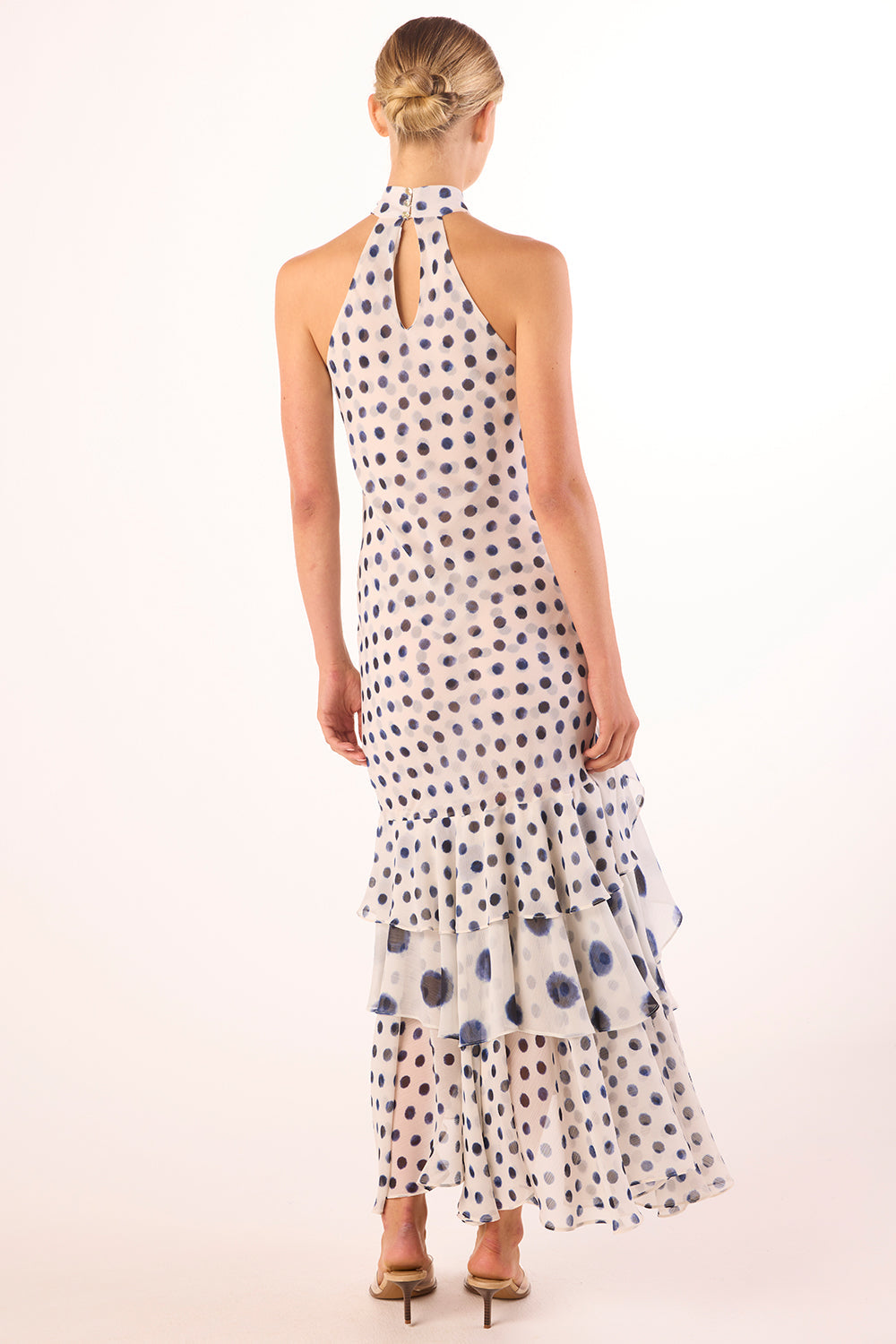 Eliana Dress in Polka Dot Mix Chiffon
