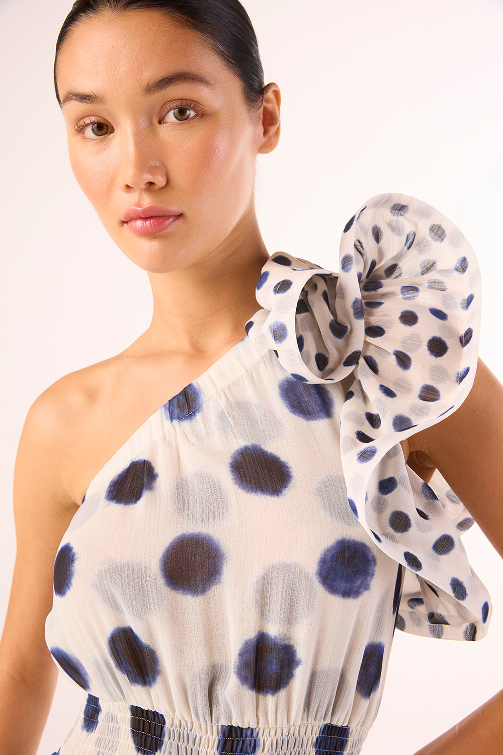 Ilaria Dress in Polka Dot Mix Chiffon