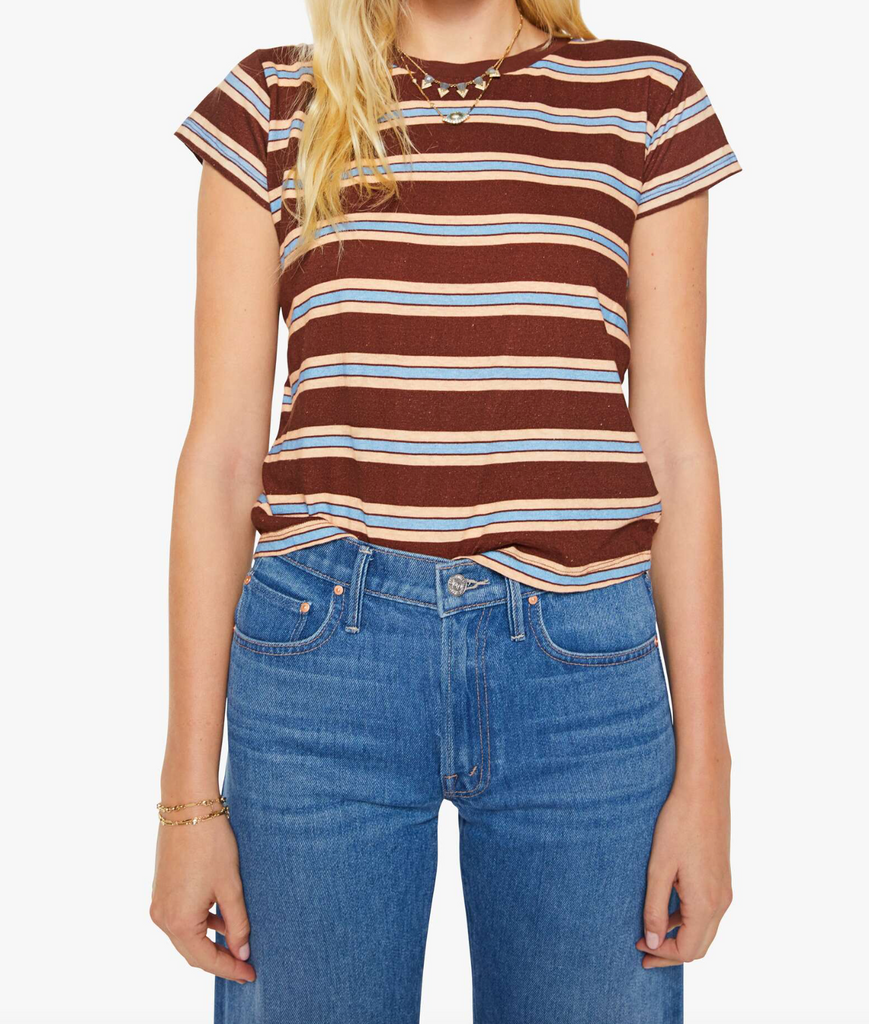 The Boxy Goodie Goodie in Rum Rasin Stripe