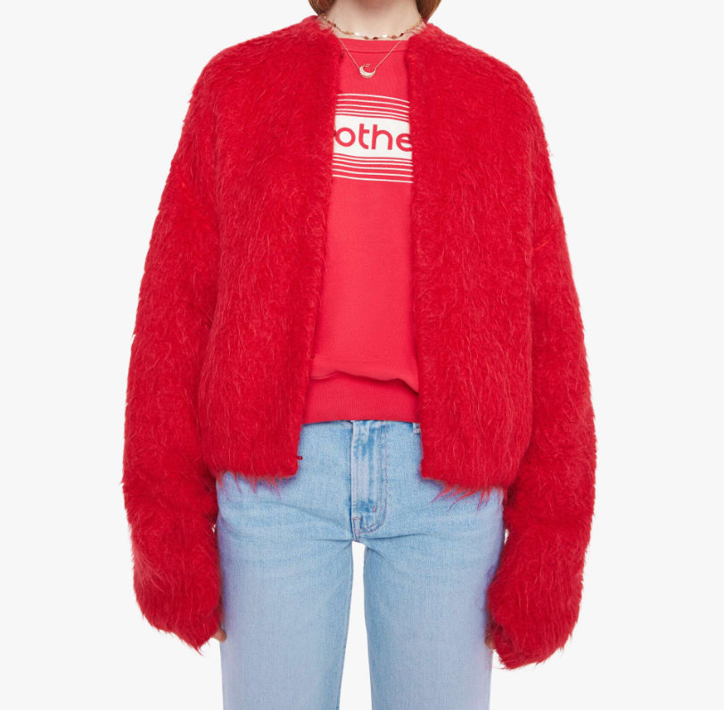 The Drop Bubble Cardigan in Fuzz Ball