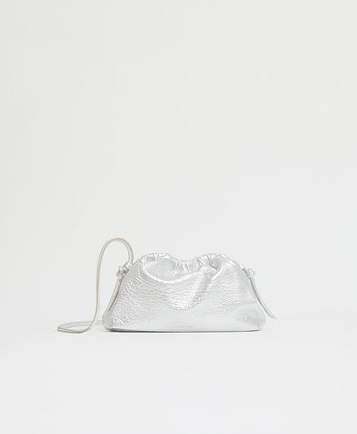 Mini Cloud Clutch in Silver