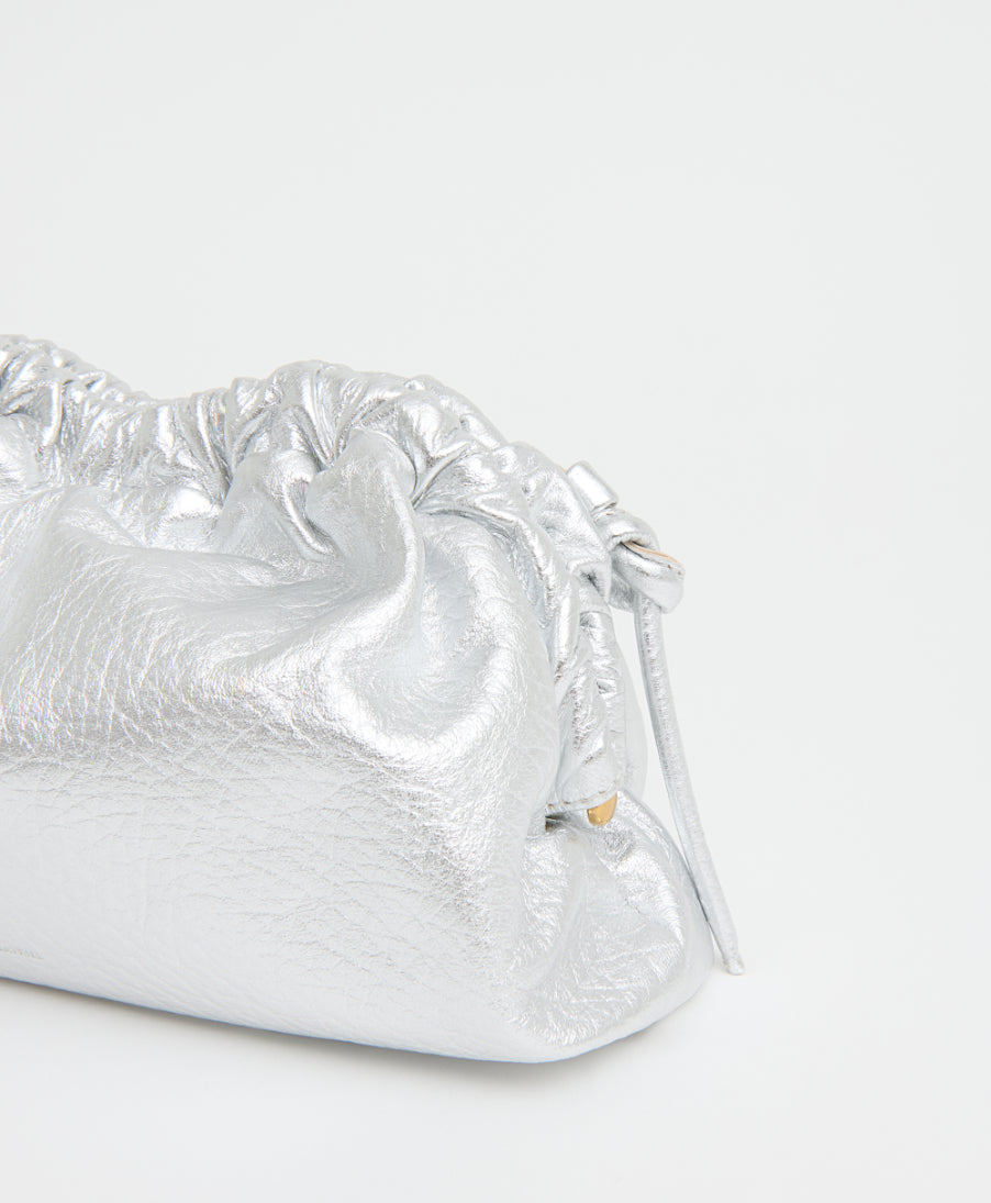 Mini Cloud Clutch in Silver