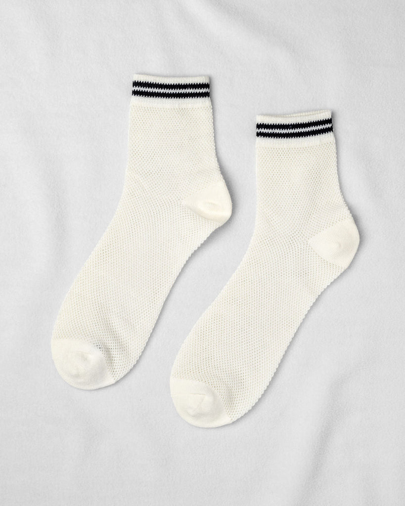 Mesh Sneaker Socks in White