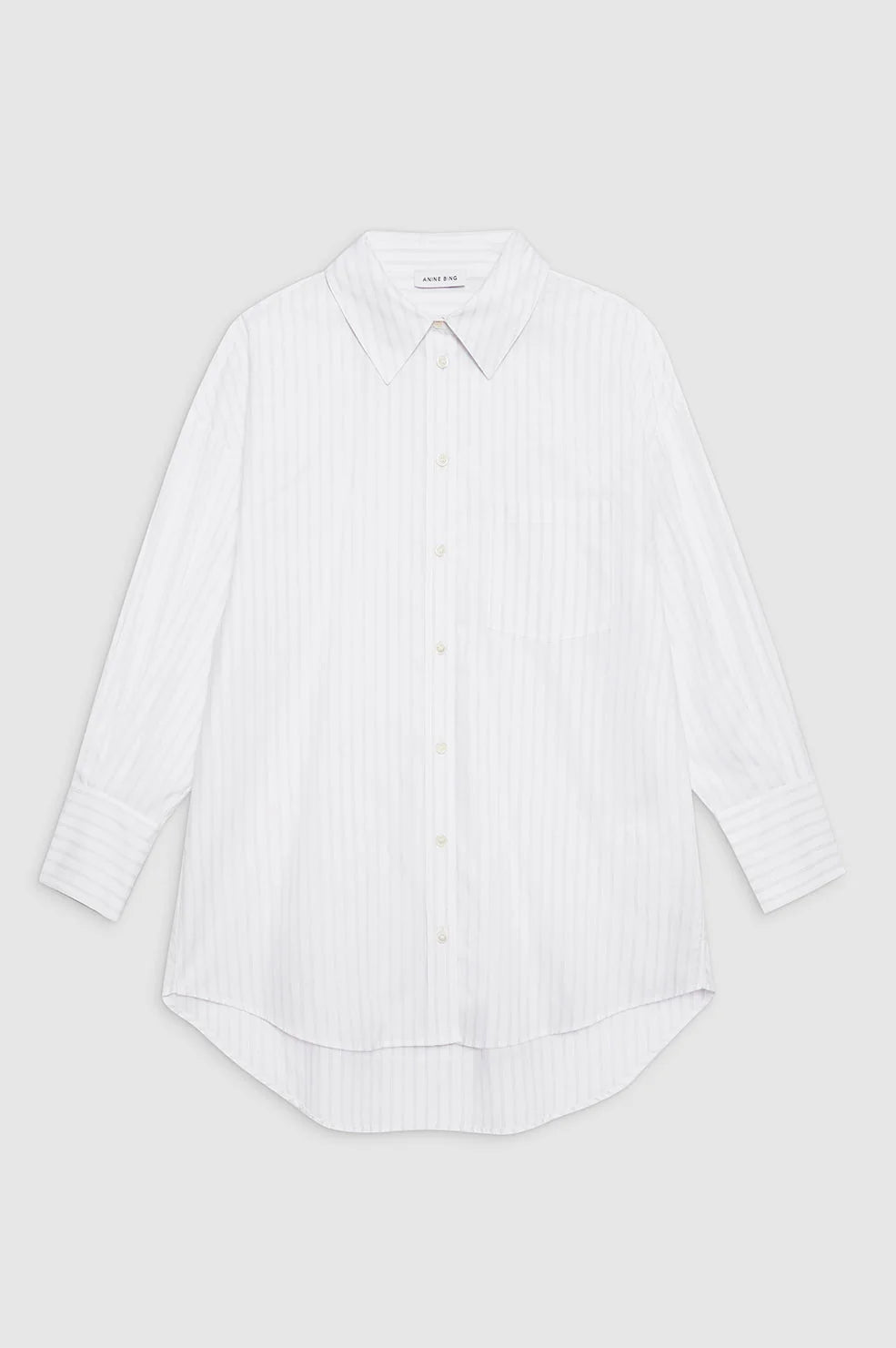 Mika Shirt in White and Black Stripe