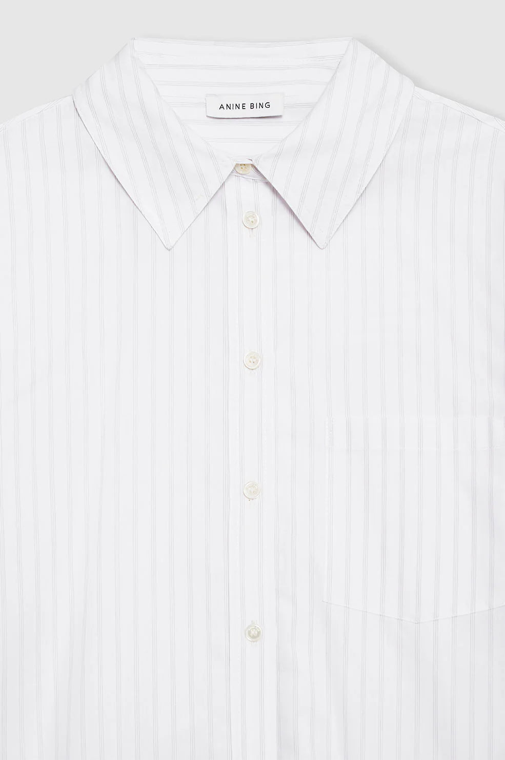 Mika Shirt in White and Black Stripe