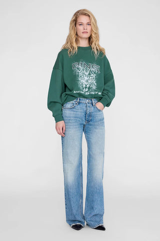 Miles Sweatshirt Leo Muse in Deep Emerald