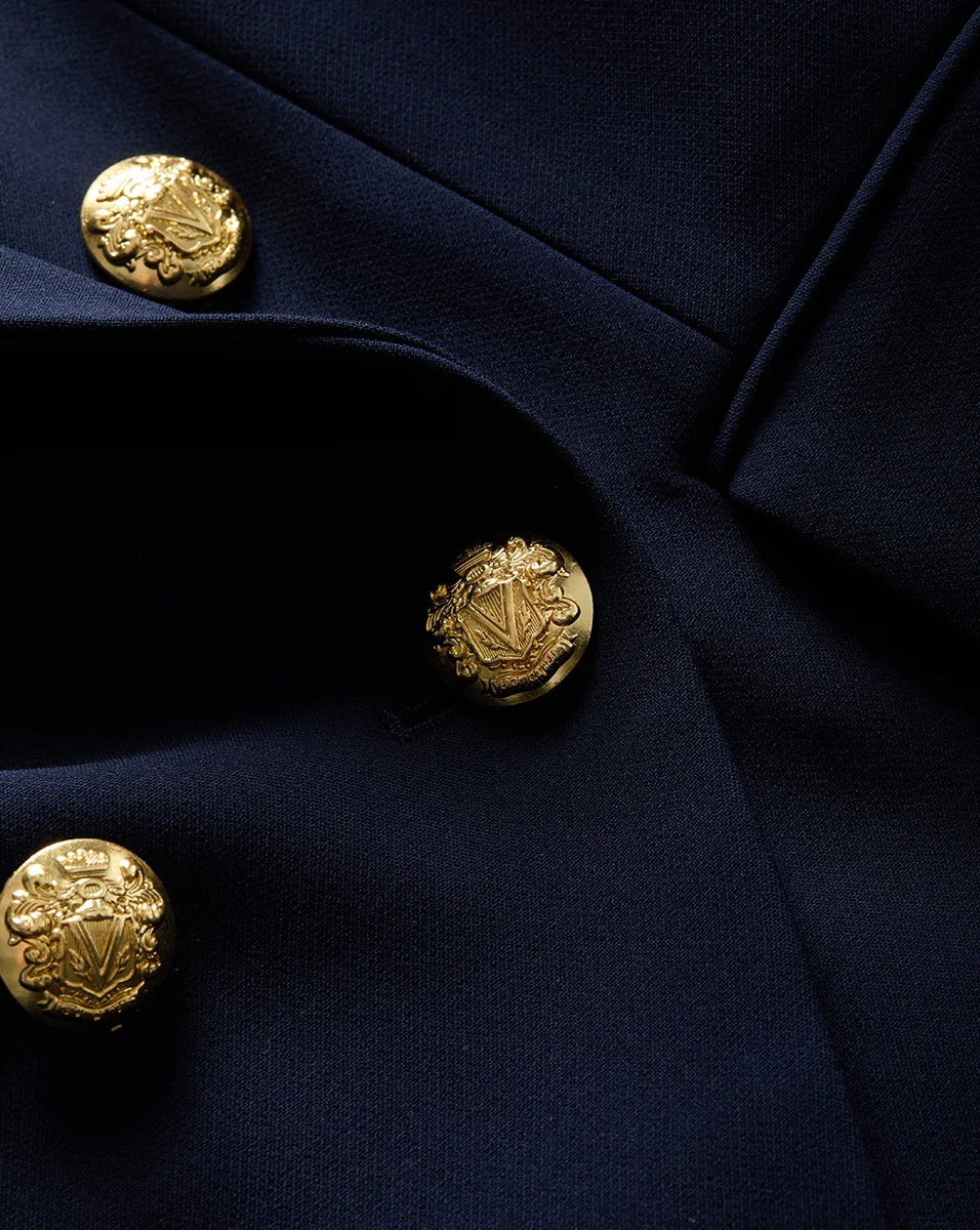 Miller Dickey Jacket in Navy Gold Buttons