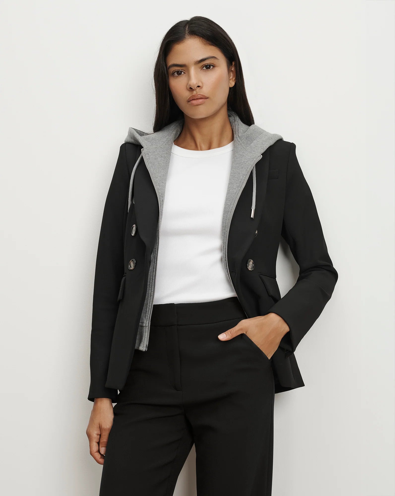 Miller Dickey Jacket with Horn-Button in Black