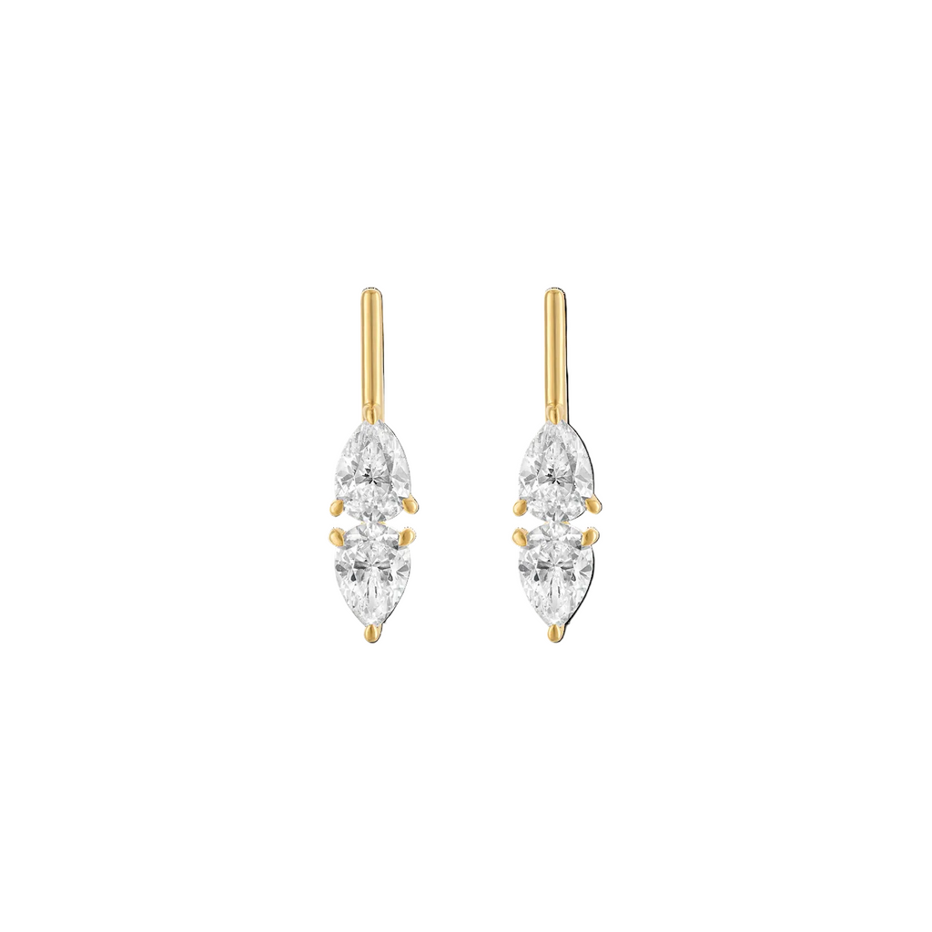 Mini Linea Raine Earrings in Gold