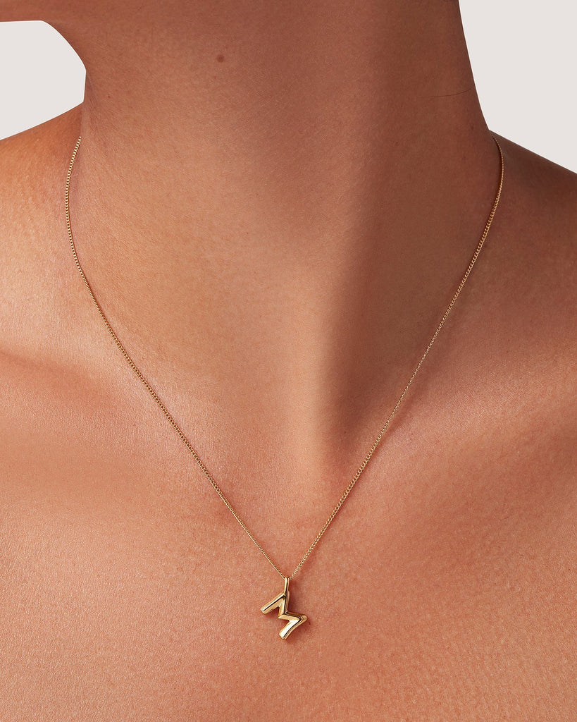 Monogram Necklace in Gold
