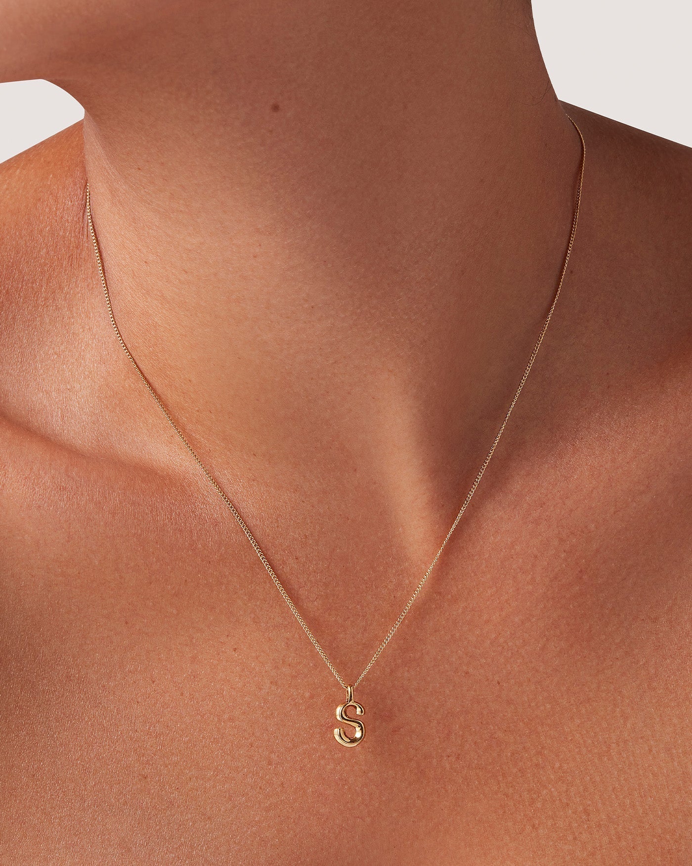Monogram Necklace in Gold