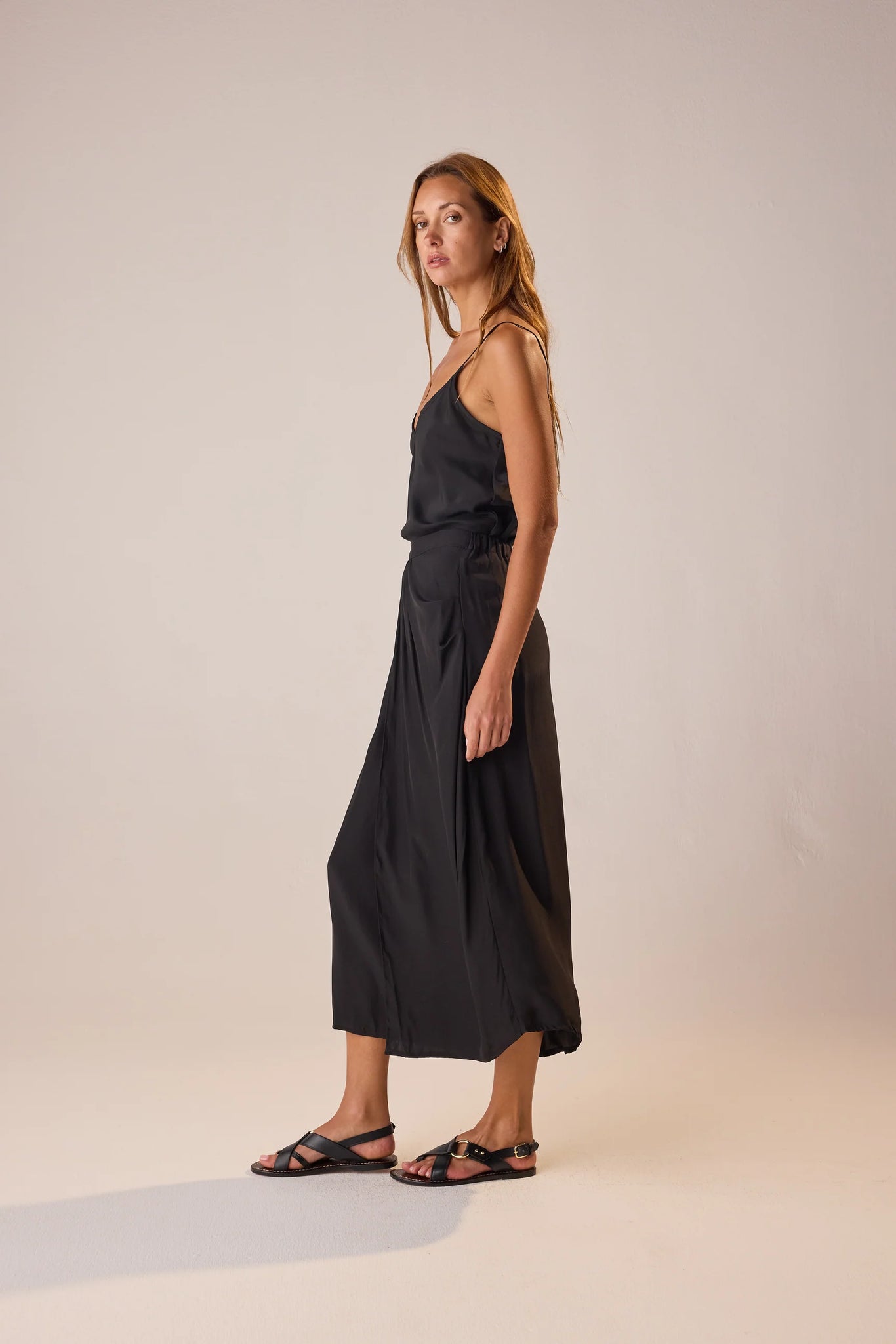 Capucine Skirt in Black Silk