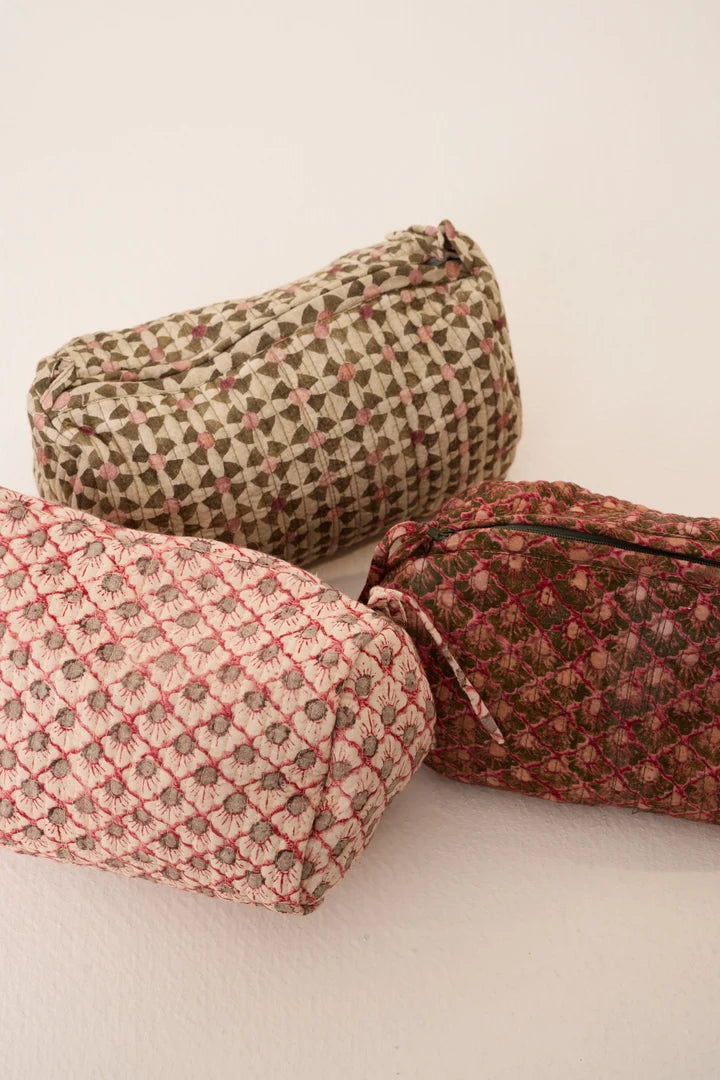 Cosmetic Bag in Zellige Limestone