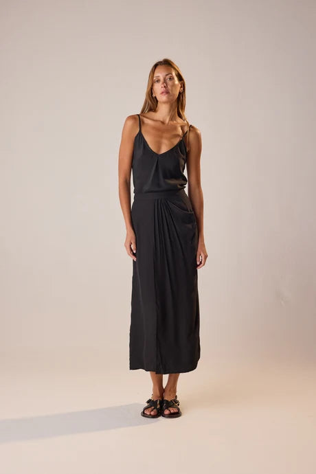 Heath Cami in Black Silk
