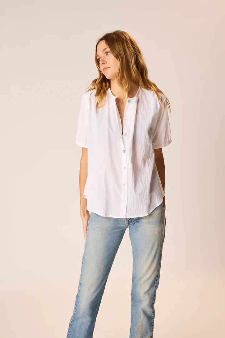Violet Top in White