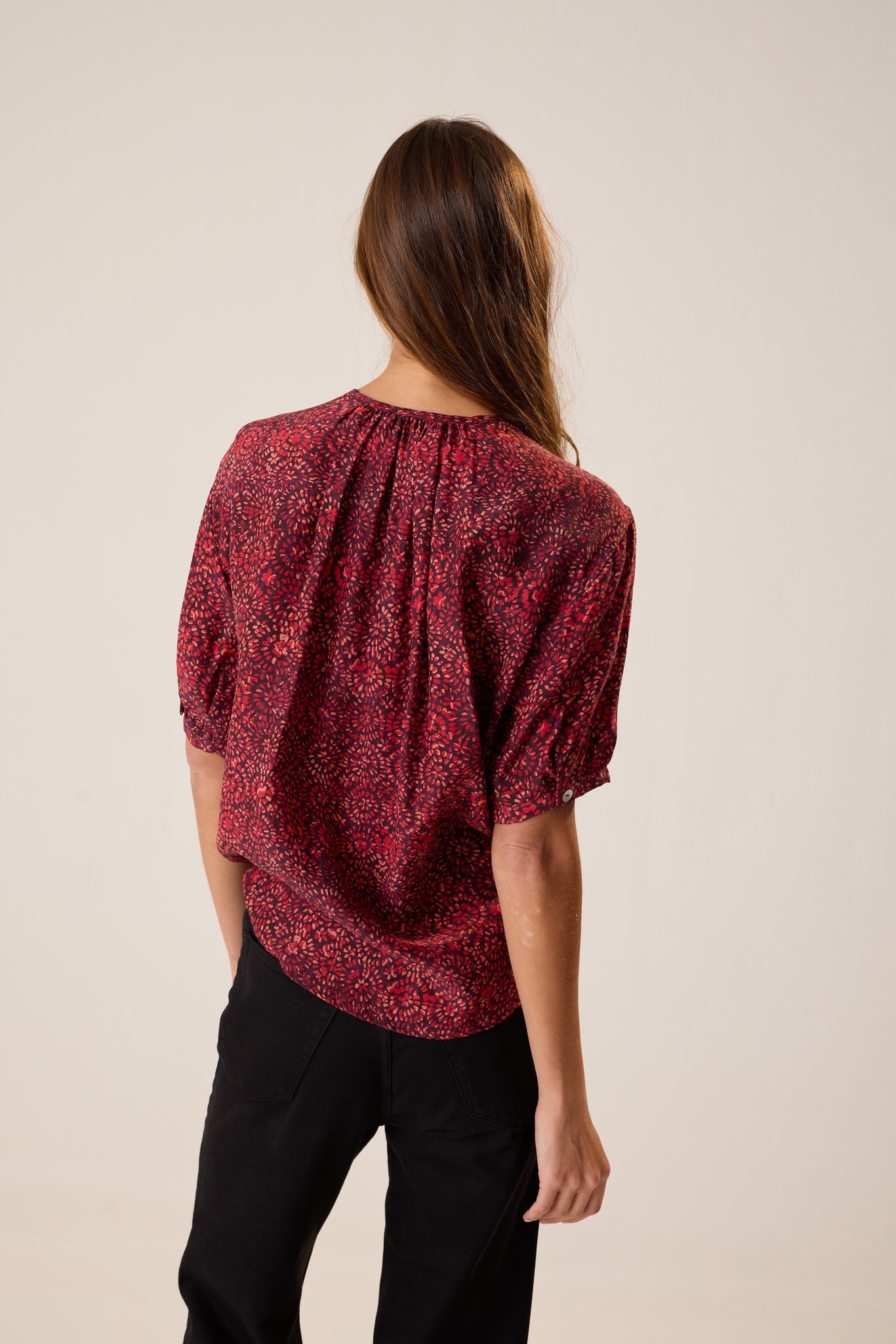 Violet Top in Sunburst Poppy