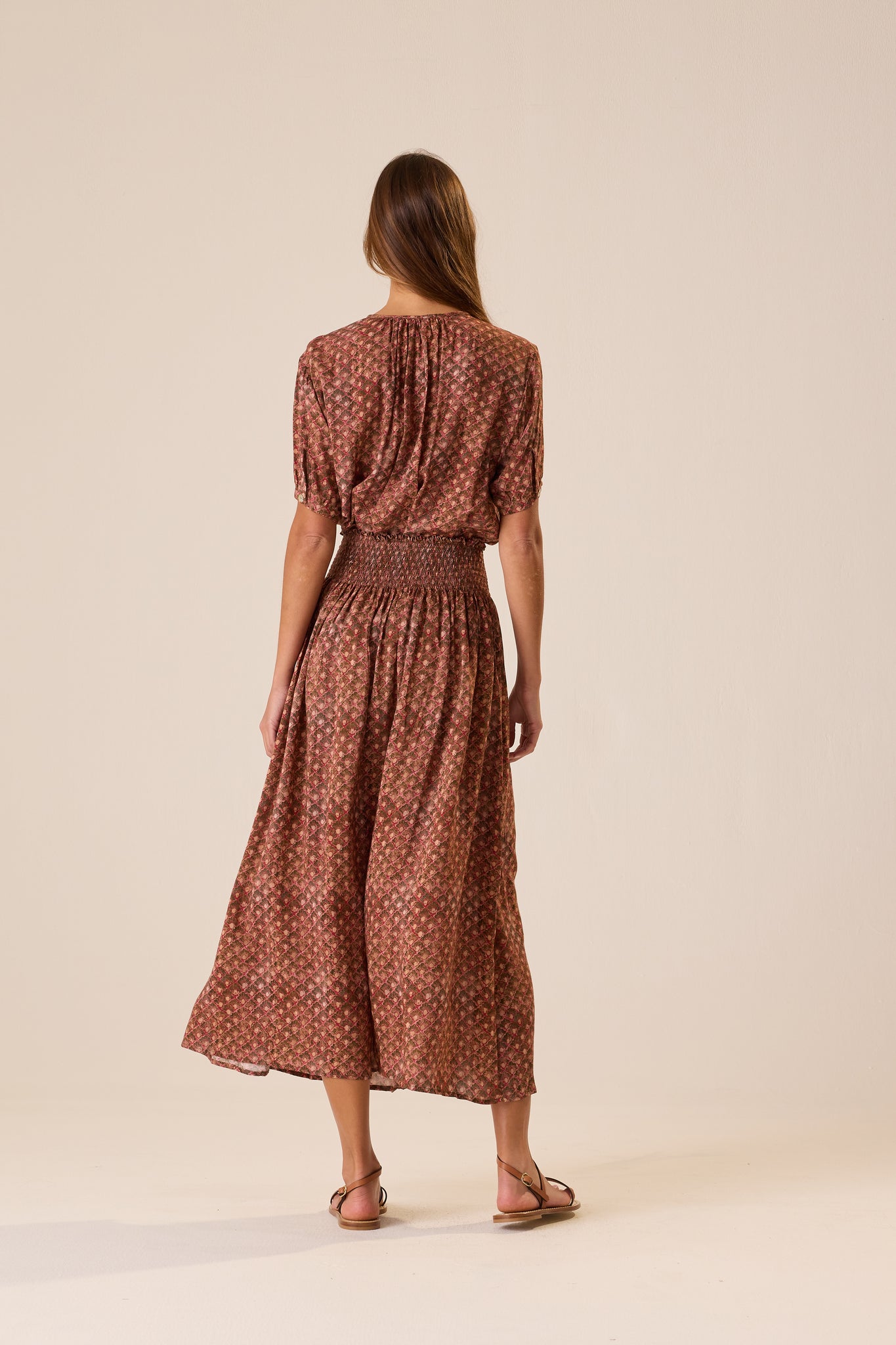 Bella Skirt in Scallop Rosewood
