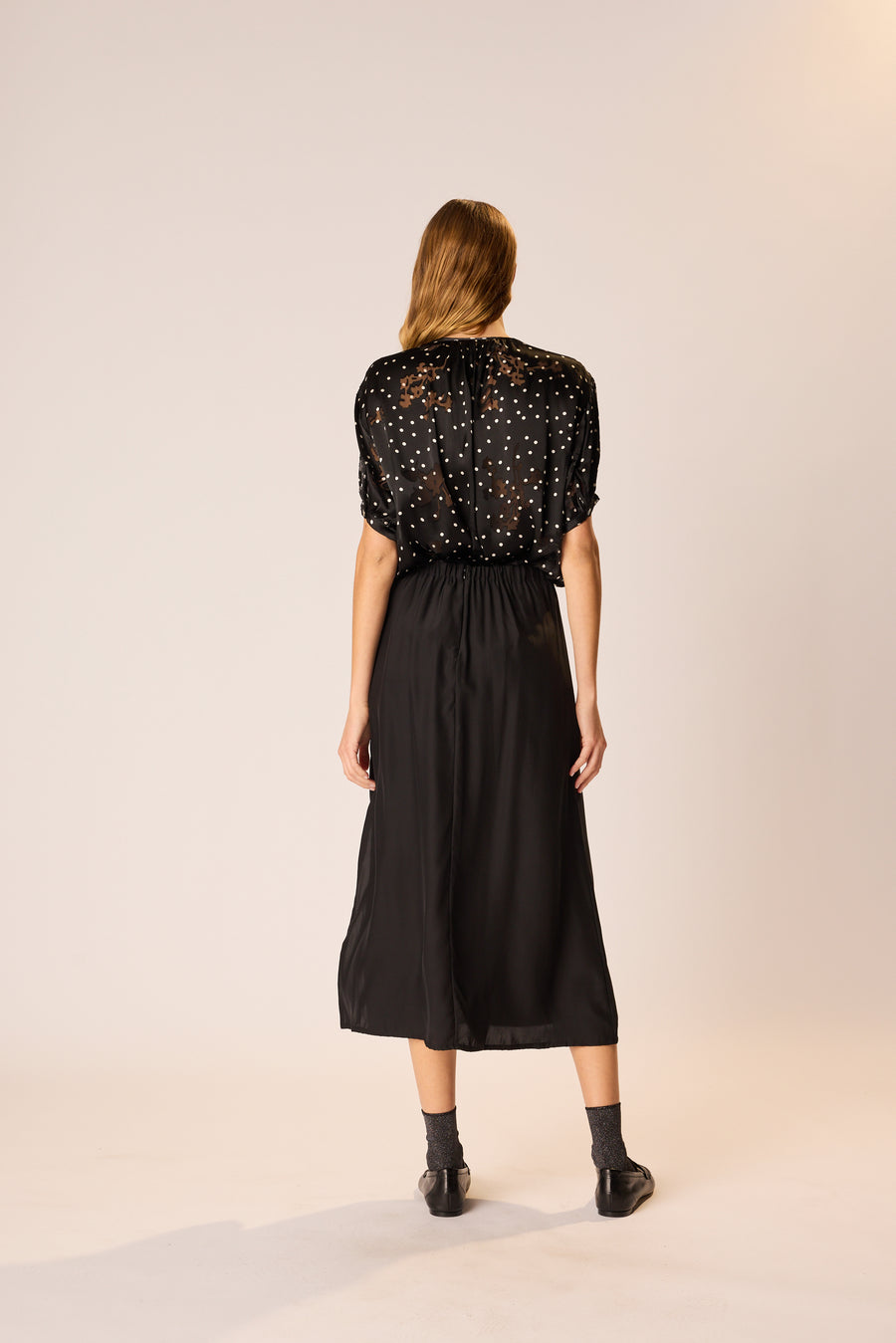 Anita Skirt in Black Silk